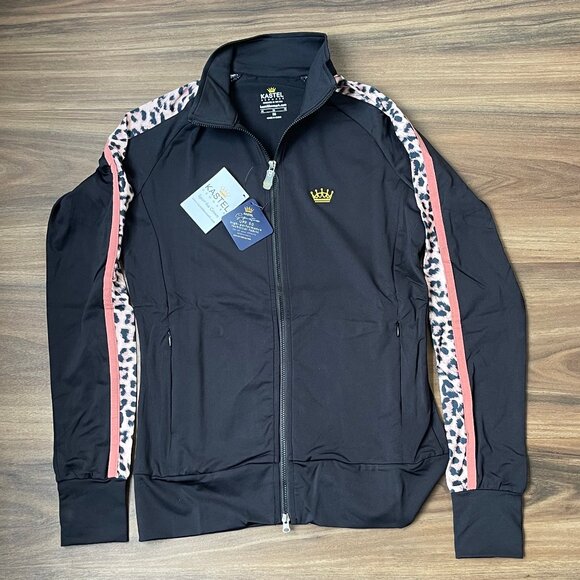 Kastel Denmark Lightweight Full Zip Jacket - Black & Animal Print - XS - Picture 1 of 5